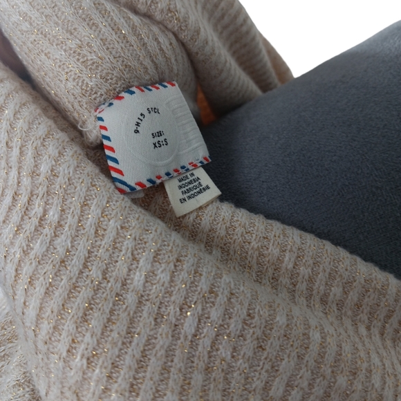 Postmark ANTHRO Beige Sweater XS/S Cowl Neck Long Sleeve - Picture 4 of 5